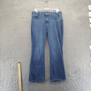 Lee Jeans Womens Size 14 Medium Blue Boot Cut Stretch Denim Machine Washable